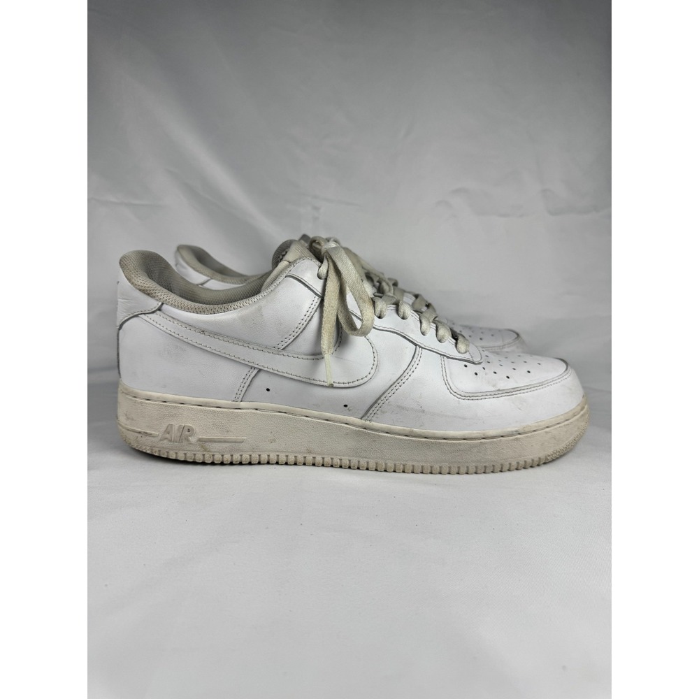 Nike Air Force 1 '07 CW2288-111 Mens US 12 Skate Shoes Triple White Sneakers